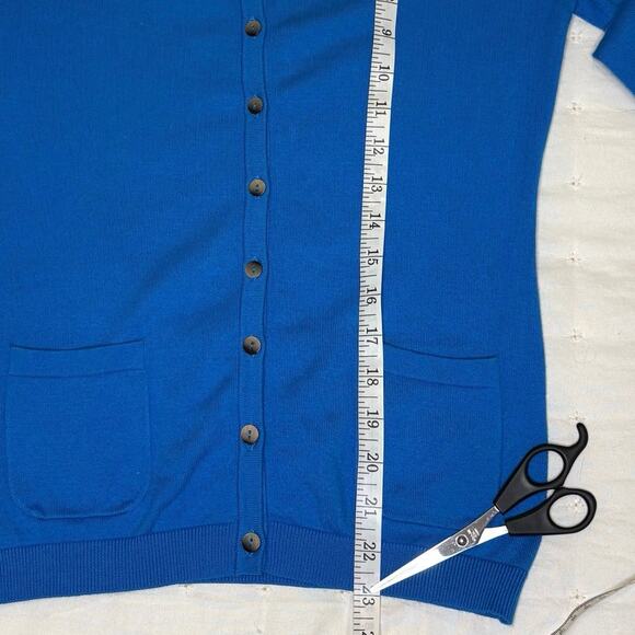 Boden Cardigan Sweater Women's 4 Royal Blue Cotton Classic - Picture 9 of 14